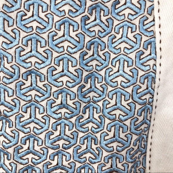 Tory Burch Mosaic Embroidered Linen Skirt - 6 - Picture 5 of 10